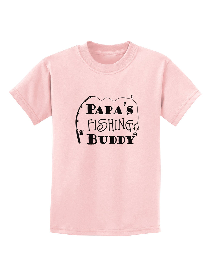 TooLoud Papas Fishing Buddy Childrens T-Shirt-Childrens T-Shirt-TooLoud-White-X-Small-Davson Sales