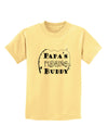 TooLoud Papas Fishing Buddy Childrens T-Shirt-Childrens T-Shirt-TooLoud-Daffodil-Yellow-X-Small-Davson Sales