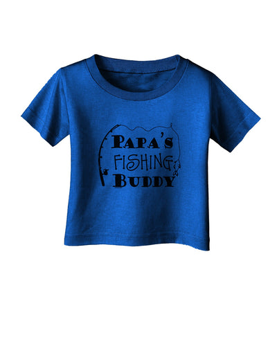 TooLoud Papas Fishing Buddy Infant T-Shirt-Infant T-Shirt-TooLoud-Royal-Blue-06-Months-Davson Sales