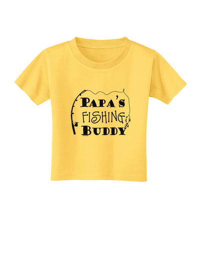 TooLoud Papas Fishing Buddy Toddler T-Shirt-Toddler T-shirt-TooLoud-Yellow-2T-Davson Sales