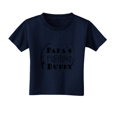 TooLoud Papas Fishing Buddy Toddler T-Shirt-Toddler T-Shirt-TooLoud-Black-2T-Davson Sales