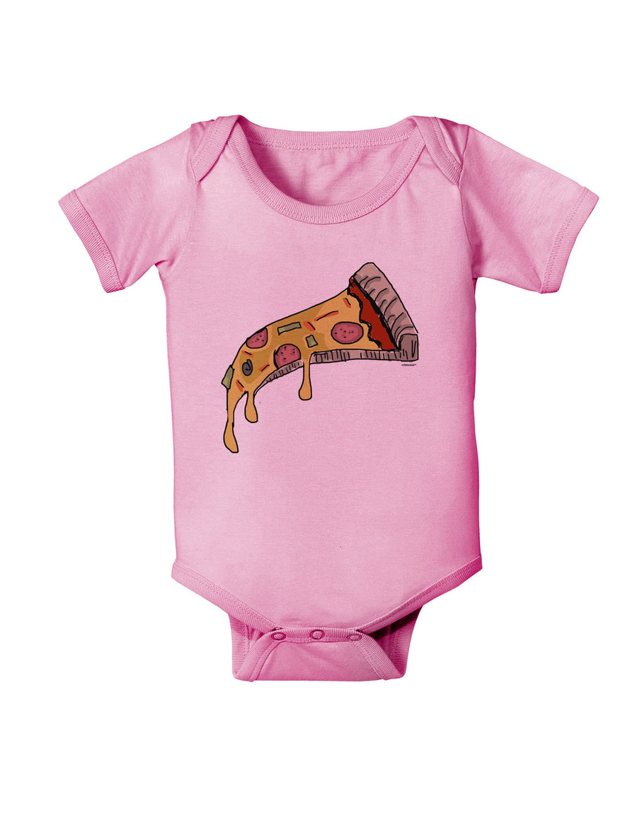 TooLoud Pizza Slice Baby Romper Bodysuit-Baby Romper-TooLoud-White-06-Months-Davson Sales