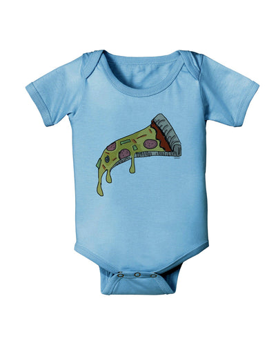 TooLoud Pizza Slice Baby Romper Bodysuit-Baby Romper-TooLoud-LightBlue-06-Months-Davson Sales