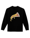 TooLoud Pizza Slice Dark Adult Long Sleeve Dark T-Shirt-Long Sleeve Shirt-TooLoud-Black-Small-Davson Sales