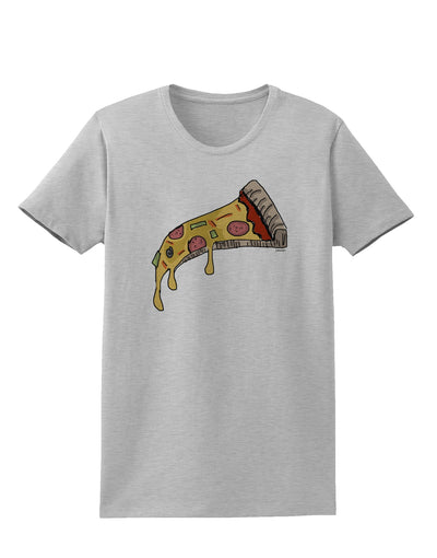 TooLoud Pizza Slice Womens T-Shirt-Womens T-Shirt-TooLoud-AshGray-X-Small-Davson Sales