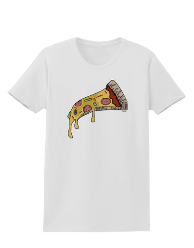 TooLoud Pizza Slice Womens T-Shirt-Womens T-Shirt-TooLoud-White-X-Small-Davson Sales