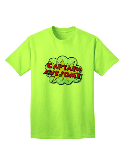 TooLoud Presents: Captain Awesome - Elevate Your Style with Superhero-Inspired Adult T-Shirt-Mens T-shirts-TooLoud-Neon-Green-Small-Davson Sales