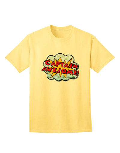 TooLoud Presents: Captain Awesome - Elevate Your Style with Superhero-Inspired Adult T-Shirt-Mens T-shirts-TooLoud-Yellow-Small-Davson Sales