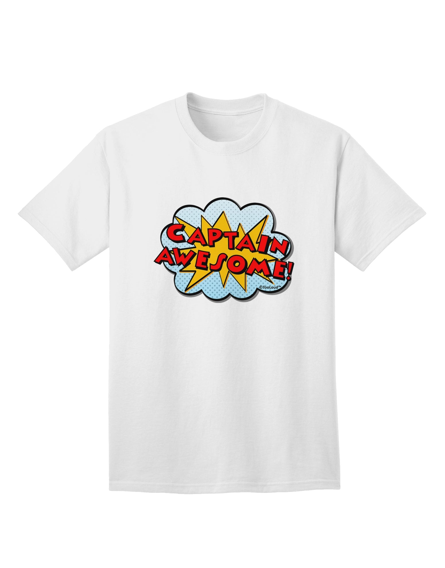 TooLoud Presents: Captain Awesome - Elevate Your Style with Superhero-Inspired Adult T-Shirt-Mens T-shirts-TooLoud-White-Small-Davson Sales