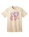 TooLoud Presents: Exquisite Patriotic Fireworks Adult T-Shirt with Bursting Stars-Mens T-shirts-TooLoud-Natural-Small-Davson Sales