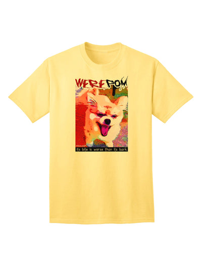 TooLoud Presents: Werewolf Pomeranian Adult T-Shirt from WerePom Collection-Mens T-shirts-TooLoud-Yellow-Small-Davson Sales