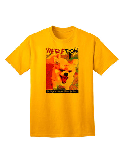 TooLoud Presents: Werewolf Pomeranian Adult T-Shirt from WerePom Collection-Mens T-shirts-TooLoud-Gold-Small-Davson Sales