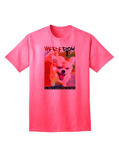 TooLoud Presents: Werewolf Pomeranian Adult T-Shirt from WerePom Collection-Mens T-shirts-TooLoud-Neon-Pink-Small-Davson Sales