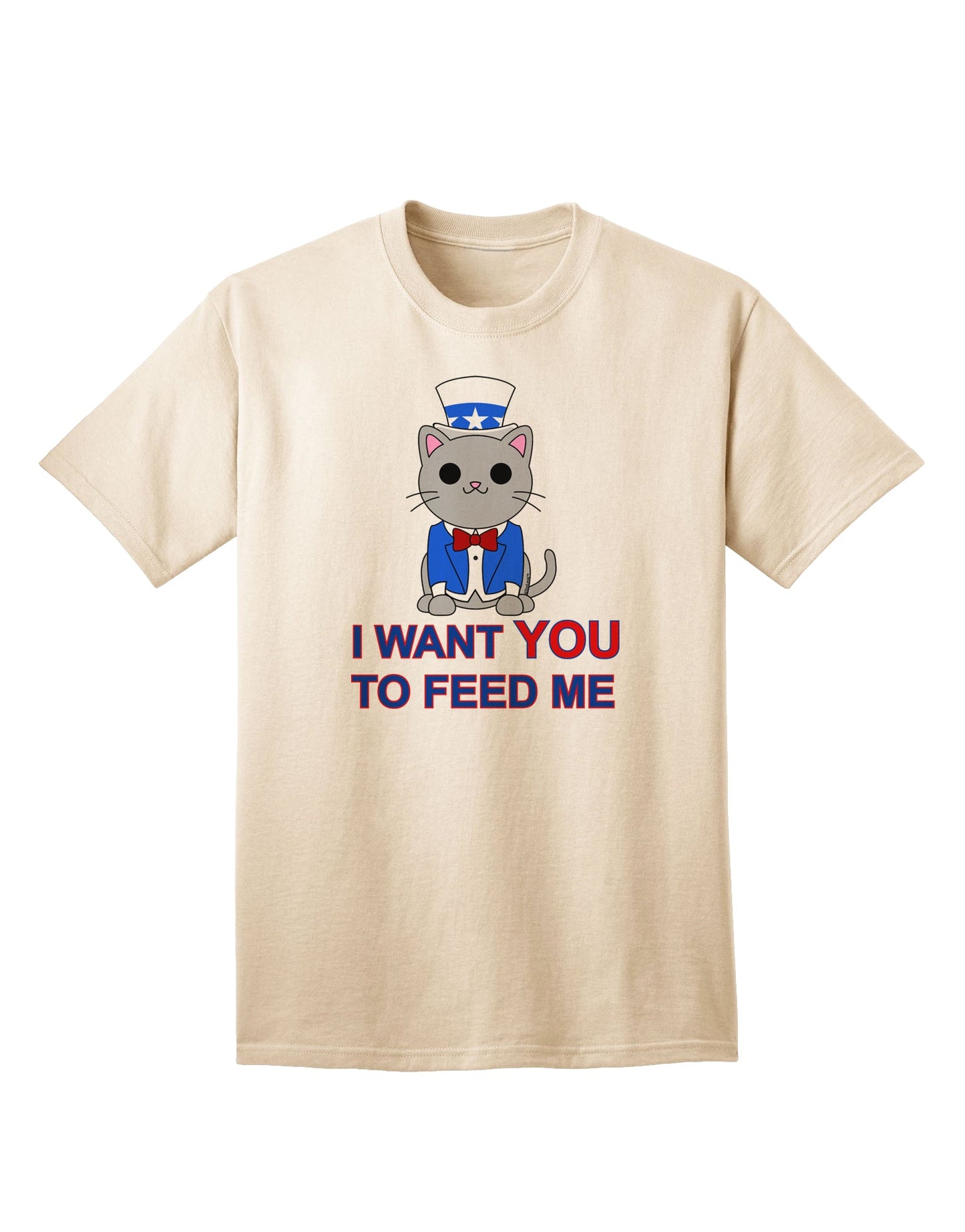 TooLoud Presents the Patriotic Cat I Want You Adult T-Shirt-Mens T-shirts-TooLoud-Natural-Small-Davson Sales