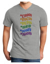 TooLoud Pride Flag Hex Code Adult V-Neck T-shirt-Mens V-Neck T-Shirt-TooLoud-HeatherGray-Small-Davson Sales