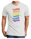 TooLoud Pride Flag Hex Code Adult V-Neck T-shirt-Mens V-Neck T-Shirt-TooLoud-White-Small-Davson Sales