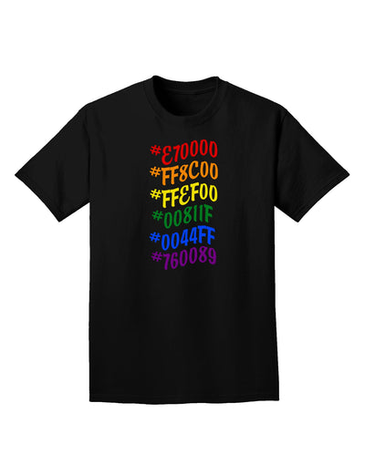 TooLoud Pride Flag Hex Code Dark Adult Dark T-Shirt-Mens-Tshirts-TooLoud-Black-Small-Davson Sales