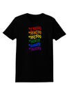TooLoud Pride Flag Hex Code Dark Womens Dark T-Shirt-Womens T-Shirt-TooLoud-Black-X-Small-Davson Sales