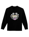 TooLoud Pug Life Hippy Dark Adult Long Sleeve Dark T-Shirt-Long Sleeve Shirt-TooLoud-Black-Small-Davson Sales