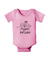TooLoud Pugs Not Drugs Baby Romper Bodysuit-Baby Romper-TooLoud-Pink-06-Months-Davson Sales