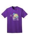 TooLoud Pugs and Kisses Dark Adult Dark T-Shirt-Mens-Tshirts-TooLoud-Purple-Small-Davson Sales