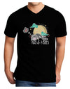 TooLoud Pugs and Kisses Dark Adult Dark V-Neck T-Shirt-Mens V-Neck T-Shirt-TooLoud-Black-Small-Davson Sales