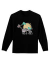 TooLoud Pugs and Kisses Dark Adult Long Sleeve Dark T-Shirt-Long Sleeve Shirt-TooLoud-Black-Small-Davson Sales