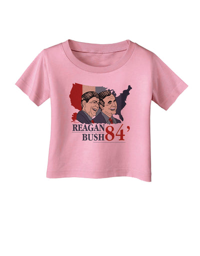 TooLoud REAGAN BUSH 84 Infant T-Shirt-Infant T-Shirt-TooLoud-Candy-Pink-06-Months-Davson Sales