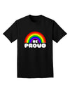 TooLoud Rainbow - Be Proud Gay Pride Adult Dark T-Shirt-Mens T-Shirt-TooLoud-Black-Small-Davson Sales