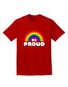 TooLoud Rainbow - Be Proud Gay Pride Adult Dark T-Shirt-Mens T-Shirt-TooLoud-Red-Small-Davson Sales