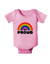 TooLoud Rainbow - Be Proud Gay Pride Baby Romper Bodysuit-Baby Romper-TooLoud-Light-Pink-06-Months-Davson Sales