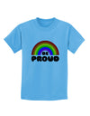 TooLoud Rainbow - Be Proud Gay Pride Childrens T-Shirt-Childrens T-Shirt-TooLoud-Aquatic-Blue-X-Small-Davson Sales