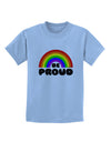 TooLoud Rainbow - Be Proud Gay Pride Childrens T-Shirt-Childrens T-Shirt-TooLoud-Light-Blue-X-Small-Davson Sales