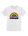 TooLoud Rainbow - Be Proud Gay Pride Childrens T-Shirt-Childrens T-Shirt-TooLoud-White-X-Small-Davson Sales