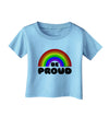 TooLoud Rainbow - Be Proud Gay Pride Infant T-Shirt-Infant T-Shirt-TooLoud-Aquatic-Blue-06-Months-Davson Sales