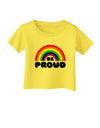 TooLoud Rainbow - Be Proud Gay Pride Infant T-Shirt-Infant T-Shirt-TooLoud-Yellow-06-Months-Davson Sales