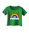 TooLoud Rainbow - Be Proud Gay Pride Infant T-Shirt Dark-Infant T-Shirt-TooLoud-Clover-Green-06-Months-Davson Sales