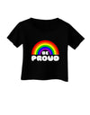 TooLoud Rainbow - Be Proud Gay Pride Infant T-Shirt Dark-Infant T-Shirt-TooLoud-Black-06-Months-Davson Sales