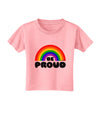 TooLoud Rainbow - Be Proud Gay Pride Toddler T-Shirt-Toddler T-Shirt-TooLoud-Candy-Pink-2T-Davson Sales