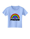 TooLoud Rainbow - Be Proud Gay Pride Toddler T-Shirt-Toddler T-Shirt-TooLoud-Aquatic-Blue-2T-Davson Sales