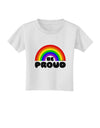 TooLoud Rainbow - Be Proud Gay Pride Toddler T-Shirt-Toddler T-Shirt-TooLoud-White-2T-Davson Sales
