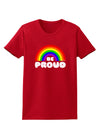 TooLoud Rainbow - Be Proud Gay Pride Womens Dark T-Shirt-Womens T-Shirt-TooLoud-Red-X-Small-Davson Sales