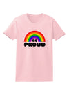 TooLoud Rainbow - Be Proud Gay Pride Womens T-Shirt-Womens T-Shirt-TooLoud-PalePink-X-Small-Davson Sales