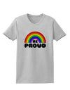 TooLoud Rainbow - Be Proud Gay Pride Womens T-Shirt-Womens T-Shirt-TooLoud-AshGray-X-Small-Davson Sales