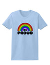 TooLoud Rainbow - Be Proud Gay Pride Womens T-Shirt-Womens T-Shirt-TooLoud-Light-Blue-X-Small-Davson Sales