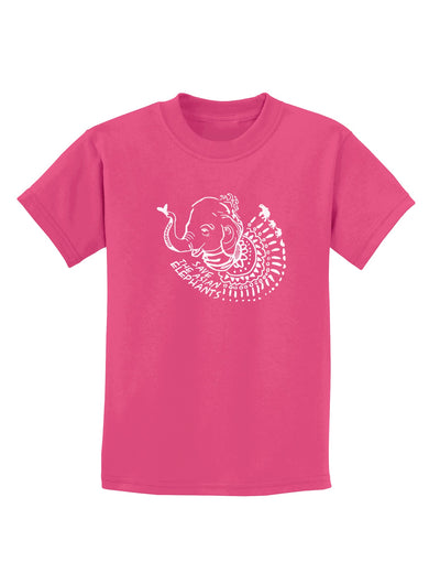 TooLoud Save the Asian Elephants Childrens Dark T-Shirt-Childrens T-Shirt-TooLoud-Sangria-X-Small-Davson Sales