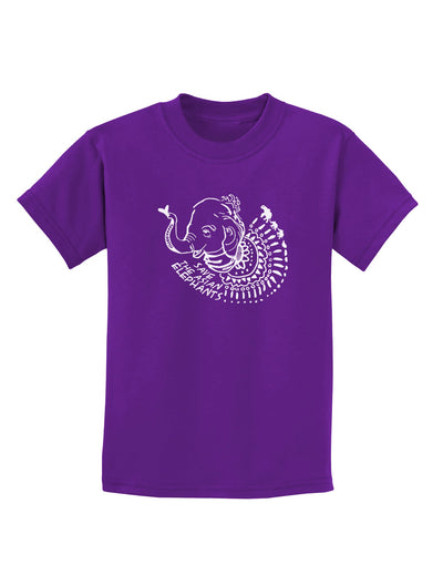 TooLoud Save the Asian Elephants Childrens Dark T-Shirt-Childrens T-Shirt-TooLoud-Purple-X-Small-Davson Sales