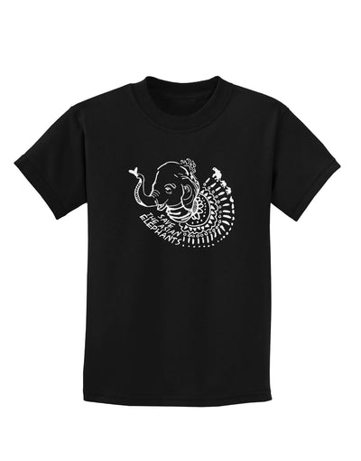 TooLoud Save the Asian Elephants Childrens Dark T-Shirt-Childrens T-Shirt-TooLoud-Black-X-Small-Davson Sales