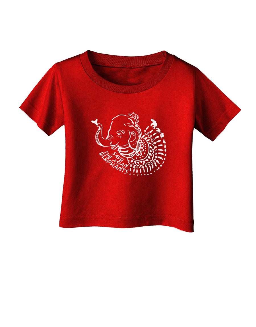 TooLoud Save the Asian Elephants Infant T-Shirt Dark-Infant T-Shirt-TooLoud-Black-06-Months-Davson Sales