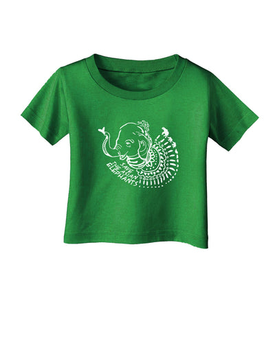 TooLoud Save the Asian Elephants Infant T-Shirt Dark-Infant T-Shirt-TooLoud-Clover-Green-06-Months-Davson Sales